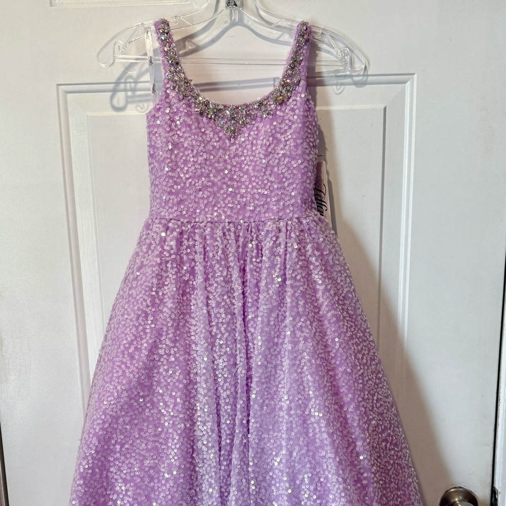 Sparkling Purple Little Girl Pageant Dress by Tiffany Designs